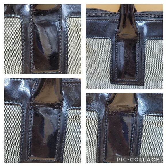 Authentic Gucci Canvas Satchel Bag - Picture 8 of 12